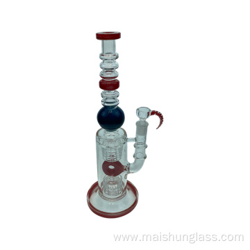 Glass Bong With Two Tires Glass hookah Kettle